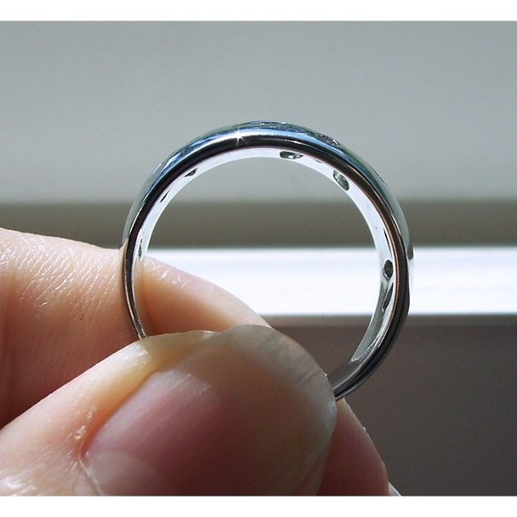 STAINLESS STEEL Open Work Flower Design Dome Ring - Picture 5 of 14